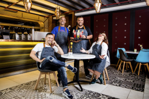 23 October 2015 Comedy team, Goliath and Goliath, launch Goliath & Goliath Comedy Club together with The Roast Cafe in Melrose Arch, Johannesburg. PICTURE LAUREN MULLIGAN