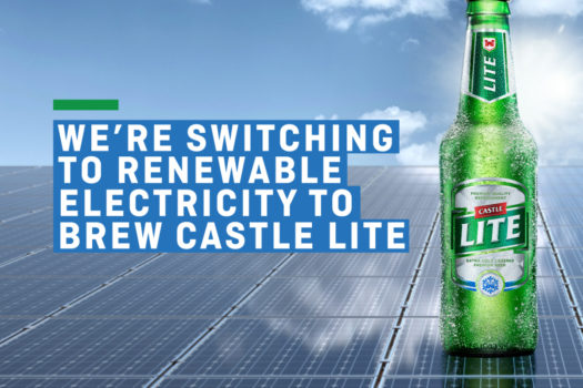 CASTLE LITE TO BREW IT’S BEER WITH RENEWABLE ELECTRICITY