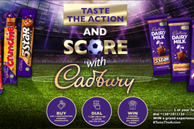 TASTE THE ACTION AND SCORE WITH CADBURY