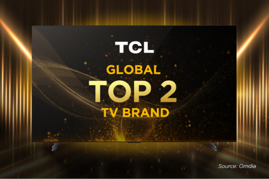 TCL RANKED TOP 2 TV BRAND GLOBALLY FOR TWO CONSECUTIVE YEARS